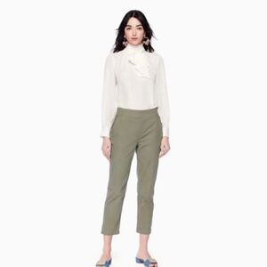 Kate Spade Slim Straight Chino in olive green